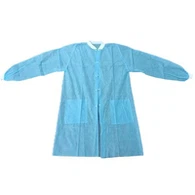 Bata blanca de laboratori d'un sol ús